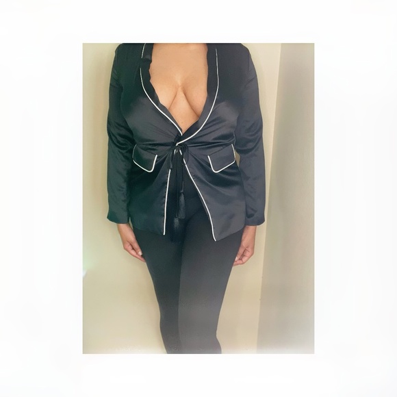 Victoria's Secret Jackets & Blazers - Victoria Secret Black Satan Blazer